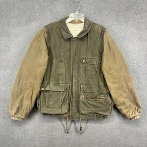 Town & Country London Fog Mens Medium Green Field Hunting Canvas Utility‎ Jacket